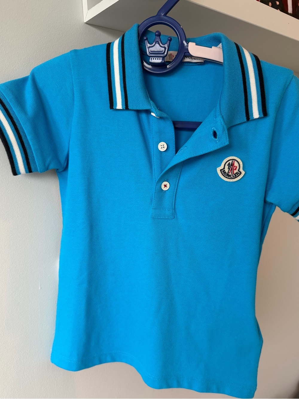 BNWT Authentic Moncler polo - bright blue size toddler 2